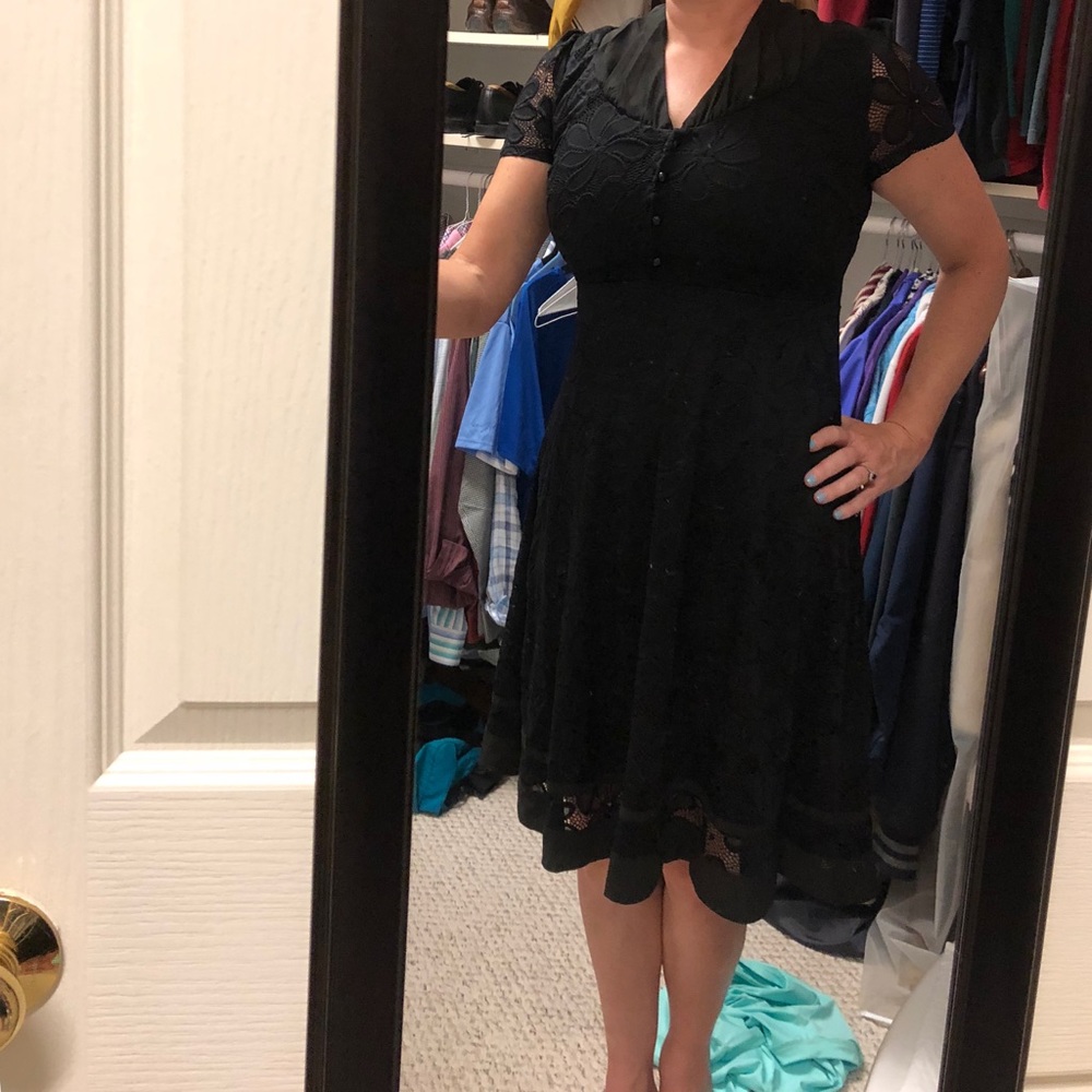 Black lace overlay dress Size Medium